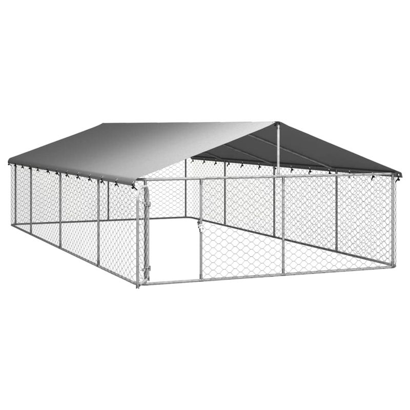 Petshop - Accesorii petshop - Culcusuri si custi - Custi interior si exterior - Padoc pentru caini de exterior, cu acoperis, 600x300x150 cm - Infinity.ro