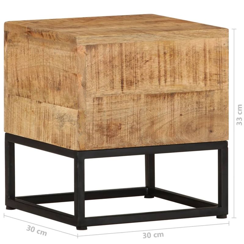 Casa si Gradina - Mobilier - Mese si birouri - Mese living - Masa laterala, 30x30x33 cm, lemn de mango nefinisat - Infinity.ro