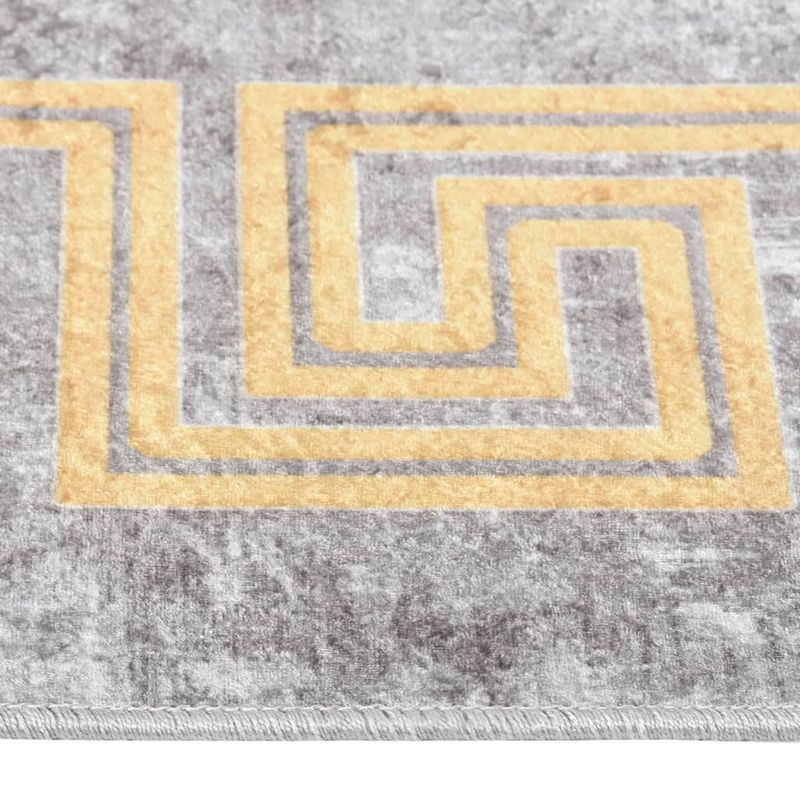 Casa si Gradina - Textile si covoare - Covoare - Covoare casa - Covor lavabil, gri și auriu, 80x150 cm, antiderapant - Infinity.ro