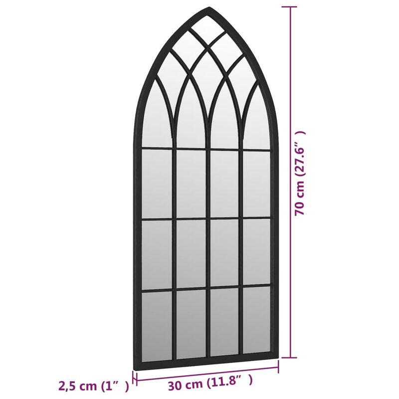 Casa si Gradina - Decoratiuni - Oglinzi - Oglinda,negru, 70x30 cm,fier, pentru utilizare in interior - Infinity.ro