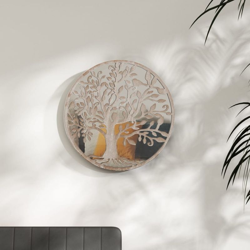 Casa si Gradina - Decoratiuni - Oglinzi - Oglinda rotunda,nisip,40x2,5 cm,fier, utilizare in interior - Infinity.ro