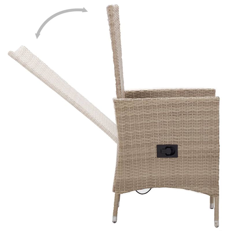 Casa si Gradina - Gradina si terasa - Mobilier exterior - Seturi mobila gradina - Set de masa pentru gradina, 5 piese, bej - Infinity.ro