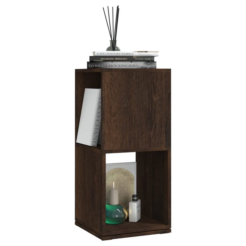 Casa si Gradina - Mobilier - Biblioteci si rafturi - Biblioteci - Dulap rotativ, stejar afumat 34,5x34,5x75,5 cm, lemn prelucrat - Infinity.ro