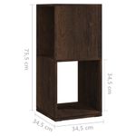 Casa si Gradina - Mobilier - Biblioteci si rafturi - Biblioteci - Dulap rotativ, stejar afumat 34,5x34,5x75,5 cm, lemn prelucrat - Infinity.ro