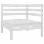 Casa si Gradina - Gradina si terasa - Mobilier exterior - Seturi mobila gradina - Set mobilier de gradina, 8 piese, alb, lemn masiv de pin - Infinity.ro