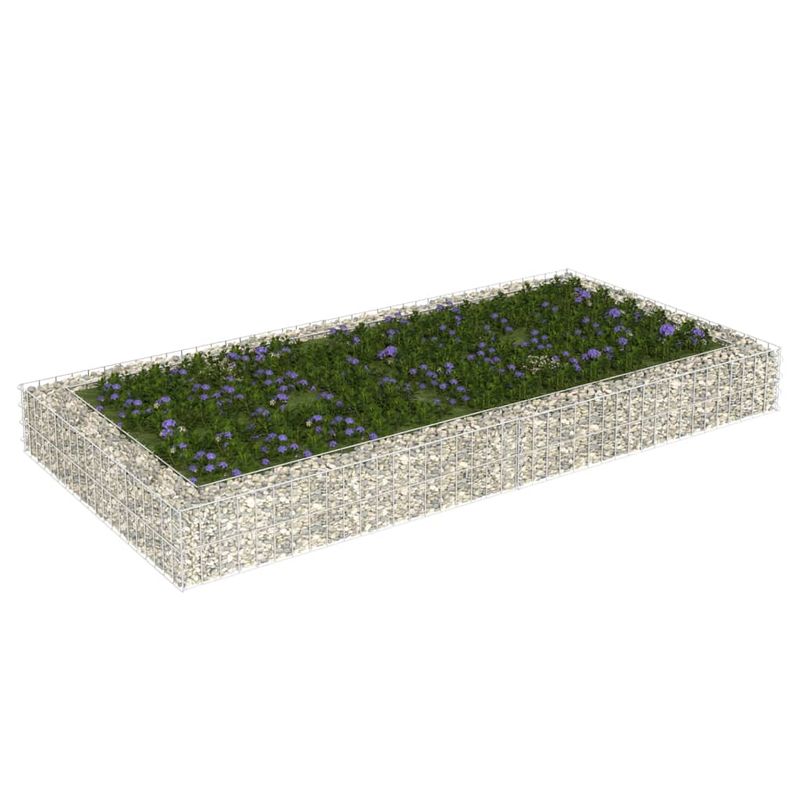 Casa si Gradina - Gradinarit si plante - Plante si ghivece - Ghivece si suporturi - Strat inaltat de gabion, 200x100x20 cm, otel galvanizat - Infinity.ro