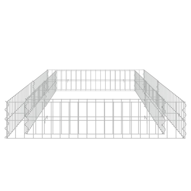 Casa si Gradina - Gradinarit si plante - Plante si ghivece - Ghivece si suporturi - Strat inaltat de gabion, 200x100x20 cm, otel galvanizat - Infinity.ro