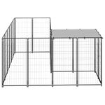 Petshop - Accesorii petshop - Culcusuri si custi - Custi interior si exterior - Padoc pentru caini, negru, 4,84 m², otel, mărime 4.84 m² - Infinity.ro