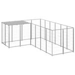 Petshop - Accesorii petshop - Culcusuri si custi - Custi interior si exterior - Padoc pentru caini, argintiu, 4,84 m², otel, mărime 4.84 m² - Infinity.ro