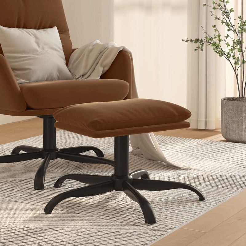 Casa si Gradina - Mobilier - Scaune si fotolii - Tabureti - Taburet, maro, 60x60x36 cm, microfibra - Infinity.ro