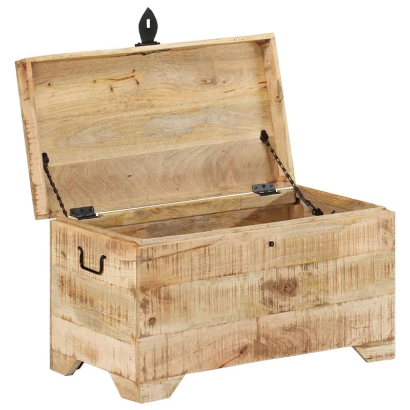 Casa si Gradina - Mobilier - Organizare si depozitare - Cufere si lazi - Cufar de depozitare din lemn masiv de mango nefinisat - Infinity.ro