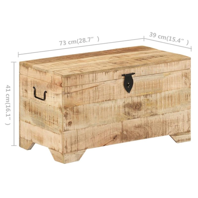 Casa si Gradina - Mobilier - Organizare si depozitare - Cufere si lazi - Cufar de depozitare din lemn masiv de mango nefinisat - Infinity.ro