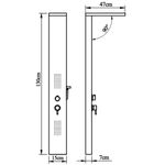 Casa si Gradina - Sanitare - Cazi si cabine de dus - Coloane si seturi de dus - Sistem panel de dus din aluminiu, negru mat - Infinity.ro