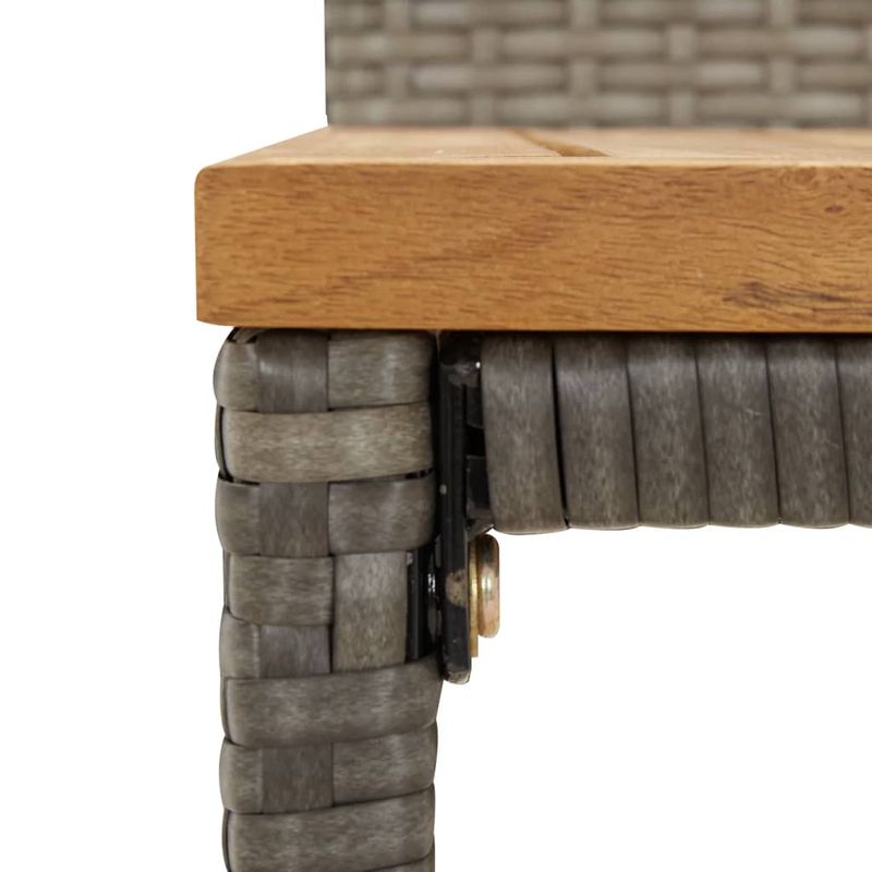 Casa si Gradina - Gradina si terasa - Mobilier exterior - Seturi mobila gradina - Set bar pentru gradina, 5 piese, gri, poliratan/lemn acacia - Infinity.ro