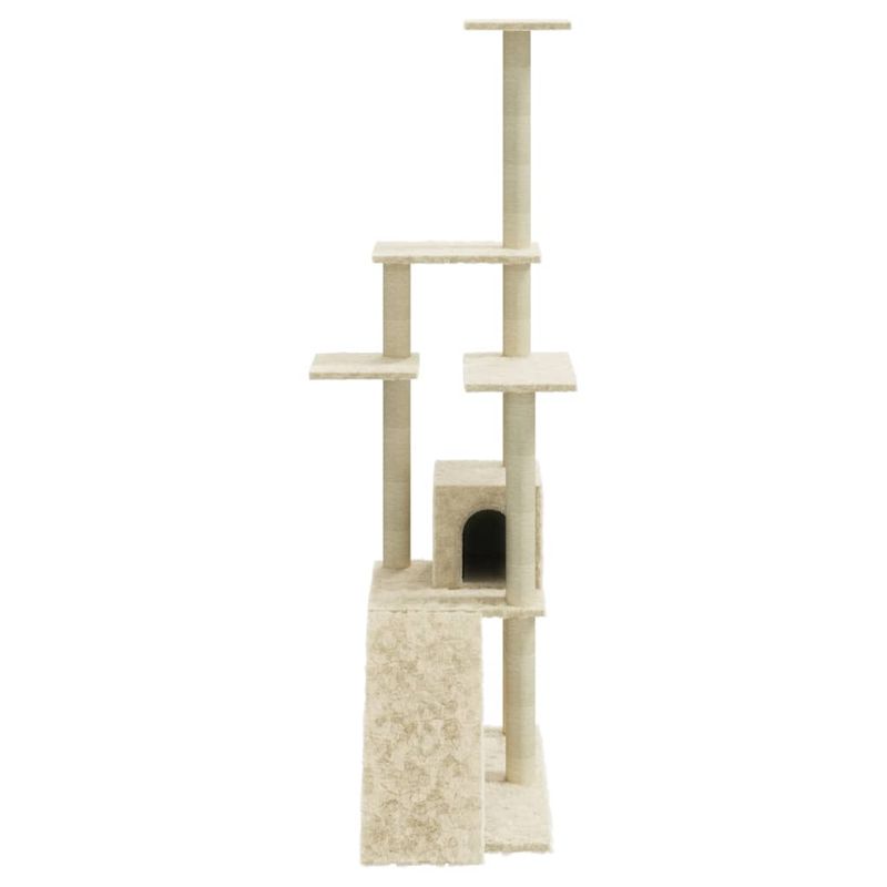 Petshop - Accesorii petshop - Jucarii animale - Ansambluri de joaca - Ansamblu pisici, stalpi din funie sisal, crem, 155 cm - Infinity.ro