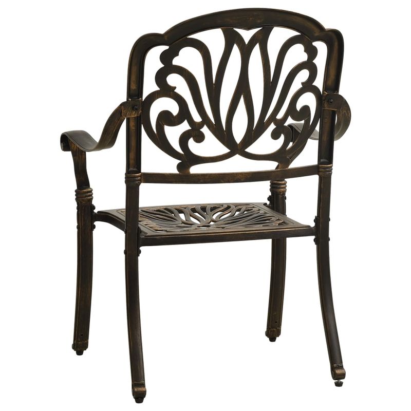 Casa si Gradina - Gradina si terasa - Mobilier exterior - Seturi mobila gradina - Set mobilier bistro, 3 piese, bronz, aluminiu turnat - Infinity.ro