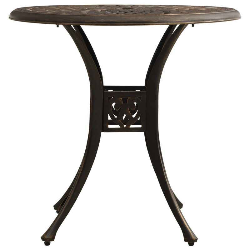 Casa si Gradina - Gradina si terasa - Mobilier exterior - Seturi mobila gradina - Set mobilier bistro, 3 piese, bronz, aluminiu turnat - Infinity.ro