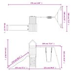 Jucarii, Copii si Bebe - Jucarii si jocuri - Jucarii de exterior - Spatii de joaca si accesorii - Set de joaca pentru exterior, lemn masiv de pin - Infinity.ro