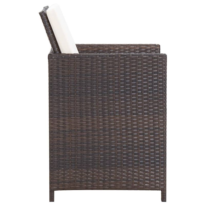 Casa si Gradina - Gradina si terasa - Mobilier exterior - Seturi mobila gradina - Set mobilier de exterior cu perne, 5 piese, maro, poliratan - Infinity.ro