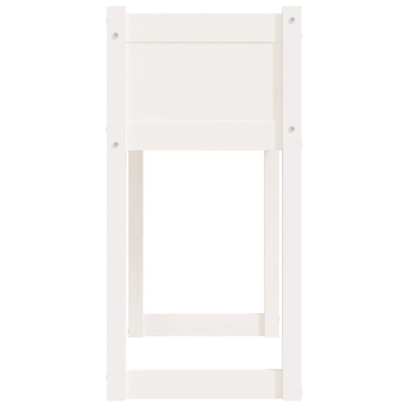 Casa si Gradina - Gradinarit si plante - Plante si ghivece - Ghivece si suporturi - Jardiniera, alb, 78x40x81 cm, lemn masiv de pin - Infinity.ro