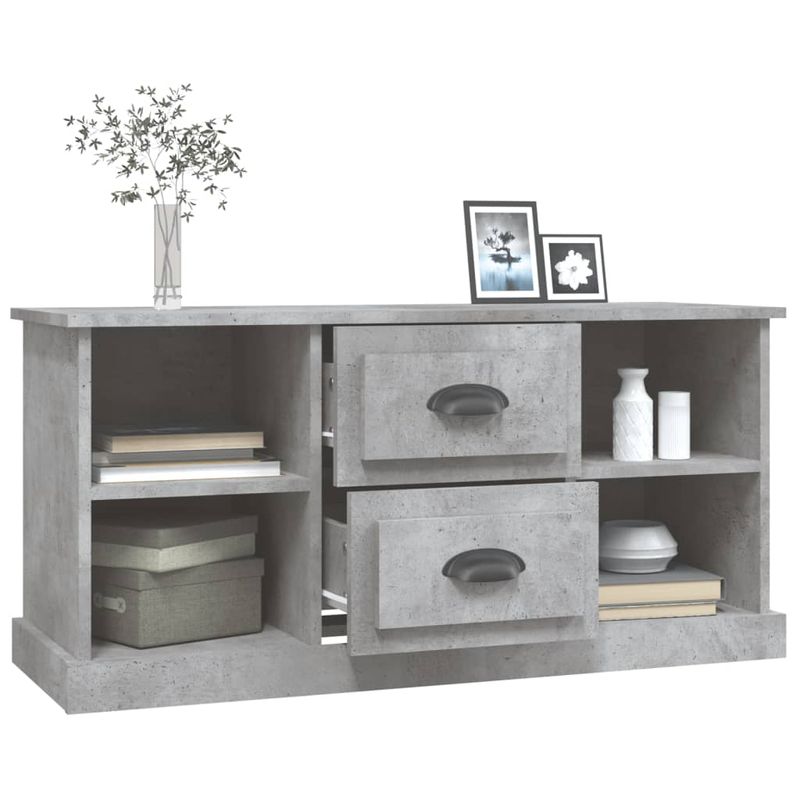 Casa si Gradina - Mobilier - Comode si corpuri - Comode - Comoda TV, gri beton, 99,5x35,5x48 cm, lemn prelucrat - Infinity.ro