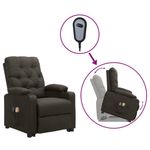 Ingrijire personala si Cosmetice - Sanatate si wellness - Articole wellness - Fotolii de masaj - Fotoliu de masaj rabatabil cu ridicare, gri taupe, material textil - Infinity.ro