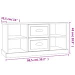 Casa si Gradina - Mobilier - Comode si corpuri - Comode - Comoda TV, gri beton, 99,5x35,5x48 cm, lemn prelucrat - Infinity.ro