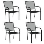 Casa si Gradina - Gradina si terasa - Mobilier exterior - Seturi mobila gradina - Set de masa gradina, 5 piese, antracit, otel - Infinity.ro