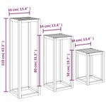 Casa si Gradina - Gradinarit si plante - Plante si ghivece - Ghivece si suporturi - Set suport de plante, 3 piese, alb, lemn masiv de pin - Infinity.ro