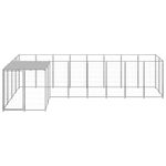 Petshop - Accesorii petshop - Culcusuri si custi - Custi interior si exterior - Padoc pentru caini, argintiu, 6,05 m², otel - Infinity.ro