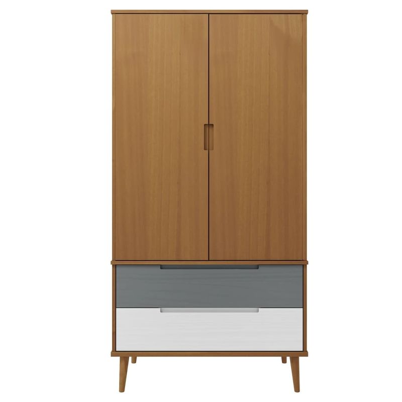 Casa si Gradina - Mobilier - Dulapuri si sifoniere - Sifoniere - Sifonier "MOLDE", maro, 90x55x175 cm, lemn masiv de pin - Infinity.ro