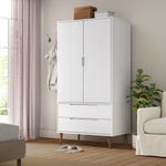 Casa si Gradina - Mobilier - Dulapuri si sifoniere - Sifoniere - Sifonier "MOLDE", alb, 90x55x175 cm, lemn masiv de pin - Infinity.ro