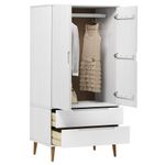 Casa si Gradina - Mobilier - Dulapuri si sifoniere - Sifoniere - Sifonier "MOLDE", alb, 90x55x175 cm, lemn masiv de pin - Infinity.ro