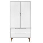 Casa si Gradina - Mobilier - Dulapuri si sifoniere - Sifoniere - Sifonier "MOLDE", alb, 90x55x175 cm, lemn masiv de pin - Infinity.ro