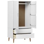 Casa si Gradina - Mobilier - Dulapuri si sifoniere - Sifoniere - Sifonier "MOLDE", alb, 90x55x175 cm, lemn masiv de pin - Infinity.ro