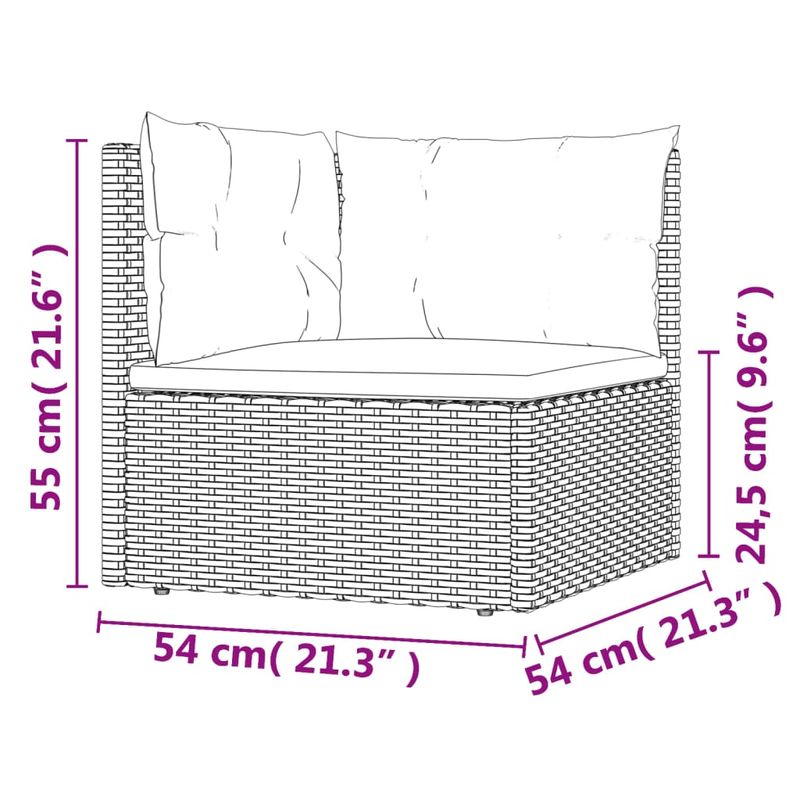 Casa si Gradina - Gradina si terasa - Mobilier exterior - Seturi mobila gradina - Set mobilier de gradina cu perne, 9 piese, negru, poliratan - Infinity.ro