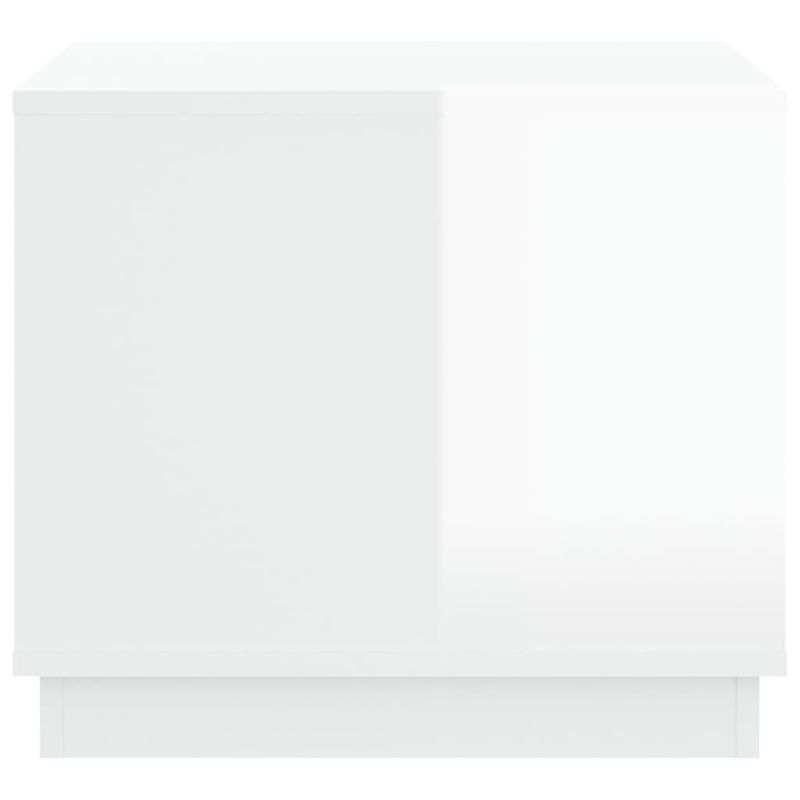 Casa si Gradina - Mobilier - Mese si birouri - Masute de cafea - Masuta de cafea, alb extralucios, 51x50x44 cm, lemn prelucrat - Infinity.ro