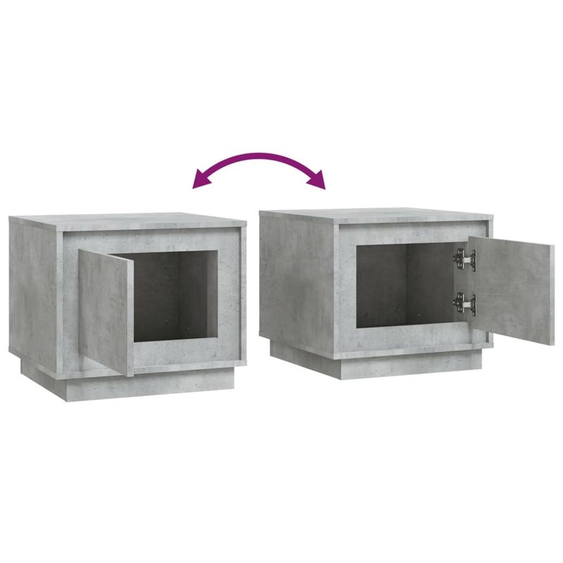 Casa si Gradina - Mobilier - Mese si birouri - Masute de cafea - Masuta de cafea, gri beton, 51x50x44 cm, lemn prelucrat - Infinity.ro