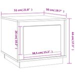 Casa si Gradina - Mobilier - Mese si birouri - Masute de cafea - Masuta de cafea, stejar afumat, 51x50x44 cm, lemn prelucrat - Infinity.ro