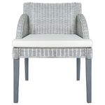 Casa si Gradina - Mobilier - Scaune si fotolii - Scaune - Scaun de bucatarie cu perna, gri, ratan natural - Infinity.ro