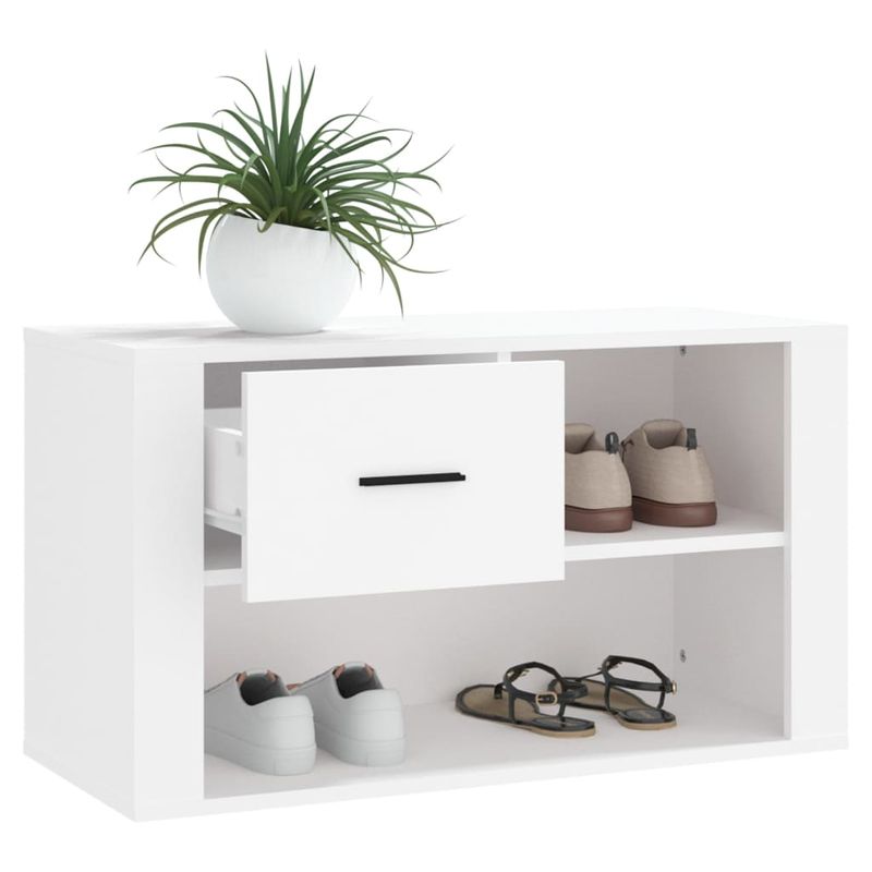 Casa si Gradina - Mobilier - Organizare si depozitare - Organizator incaltaminte - Pantofar, alb, 80x35x45 cm, lemn compozit - Infinity.ro