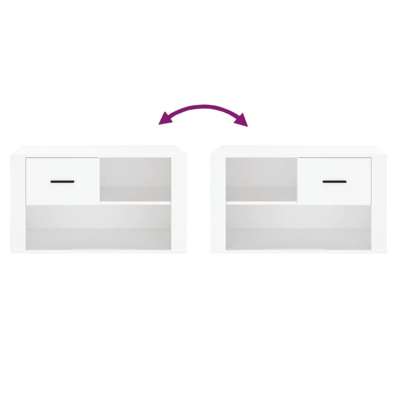 Casa si Gradina - Mobilier - Organizare si depozitare - Organizator incaltaminte - Pantofar, alb, 80x35x45 cm, lemn compozit - Infinity.ro
