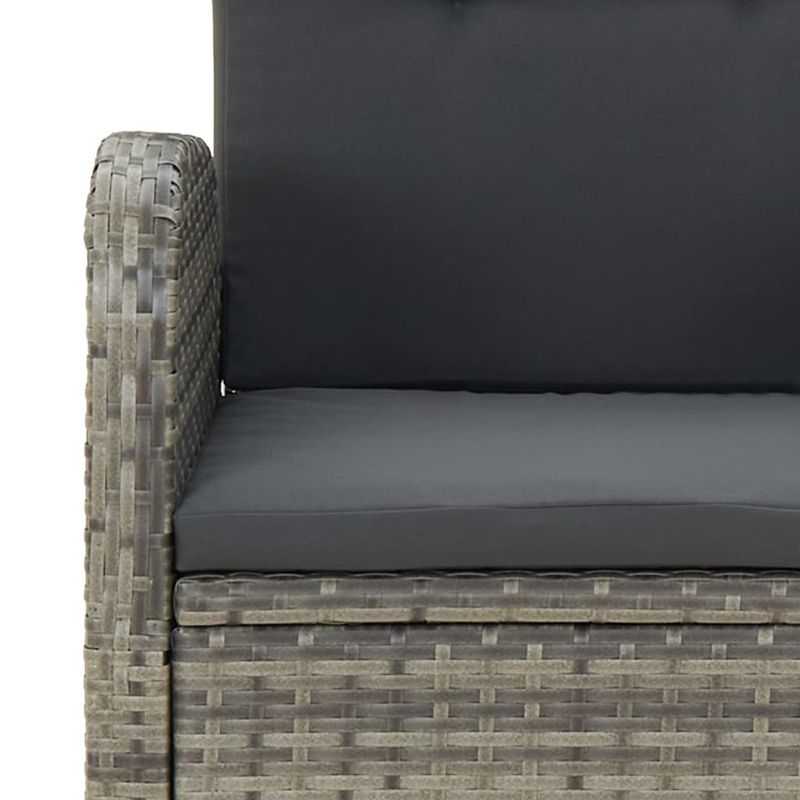 Casa si Gradina - Gradina si terasa - Mobilier exterior - Scaune si sezlonguri gradina - Set mobilier de gradina cu perne, 9 piese, gri, poliratan - Infinity.ro