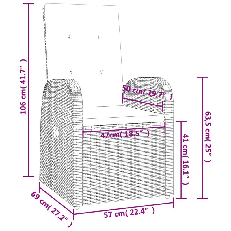 Casa si Gradina - Gradina si terasa - Mobilier exterior - Scaune si sezlonguri gradina - Set mobilier de gradina cu perne, 9 piese, gri, poliratan - Infinity.ro