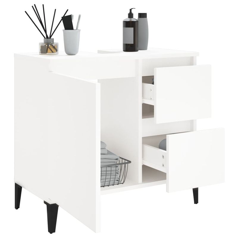 Casa si Gradina - Mobilier - Seturi de mobilier - Seturi baie - Dulap de baie, alb, 65x33x60 cm, lemn prelucrat - Infinity.ro