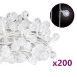 Casa si Gradina - Decoratiuni - Decoratiuni de sezon - vidalXL Ghirlanda luminoasa, 200 LED-uri, alb rece, 8 functii, 20 m - Infinity.ro