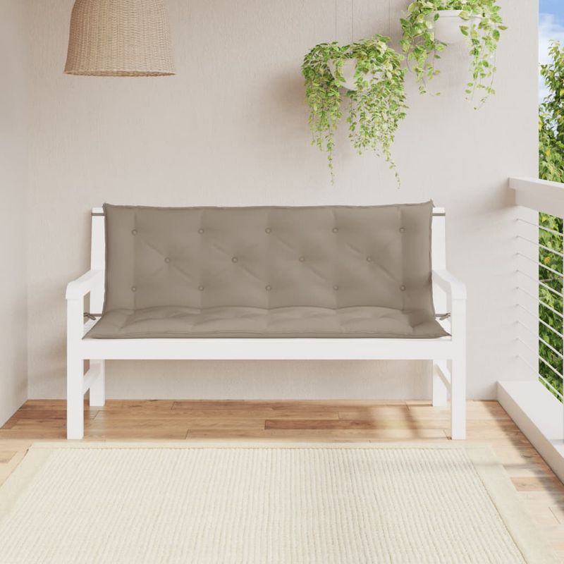 Casa si Gradina - Gradina si terasa - Mobilier exterior - Perne decorative exterior - Perne banca de gradina 2 buc., gri taupe, tesatura oxford, mărime 150 cm - Infinity.ro