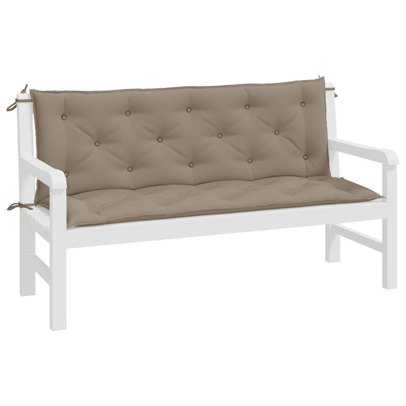 Casa si Gradina - Gradina si terasa - Mobilier exterior - Perne decorative exterior - Perne banca de gradina 2 buc., gri taupe, tesatura oxford, mărime 150 cm - Infinity.ro