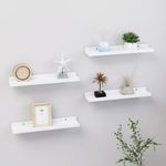 Casa si Gradina - Mobilier - Biblioteci si rafturi - Rafturi - Rafturi de perete, 4 buc., alb, 40x9x3 cm - Infinity.ro
