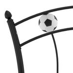 Casa si Gradina - Mobilier - Paturi si accesorii - Paturi - Cadru de pat, cu model de fotbal, negru, 90x200 cm, metal - Infinity.ro